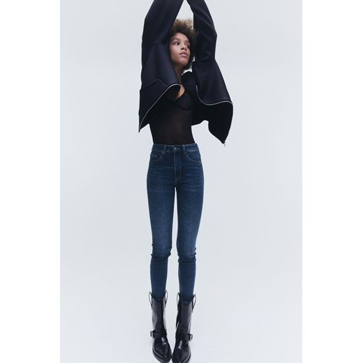 H & M - Skinny High Jeans - Niebieski H & M 48 H&M