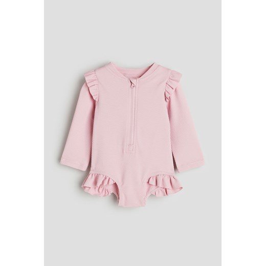 H & M - Kostium kąpielowy z długim rękawem - Różowy ze sklepu H&M w kategorii Stroje kąpielowe dla niemowląt - zdjęcie 169592964
