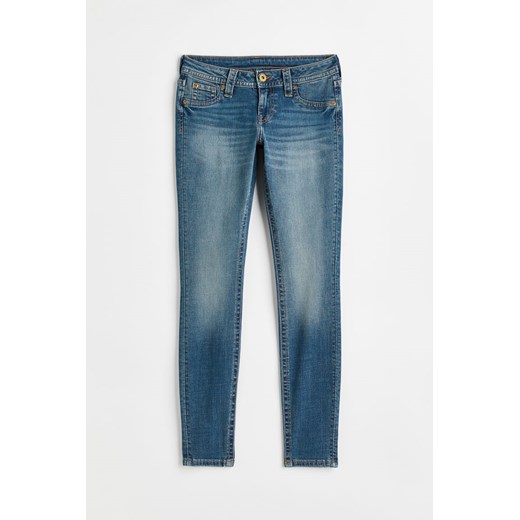 H & M - Skinny Low Jeans - Niebieski ze sklepu H&M w kategorii Jeansy damskie - zdjęcie 169593003