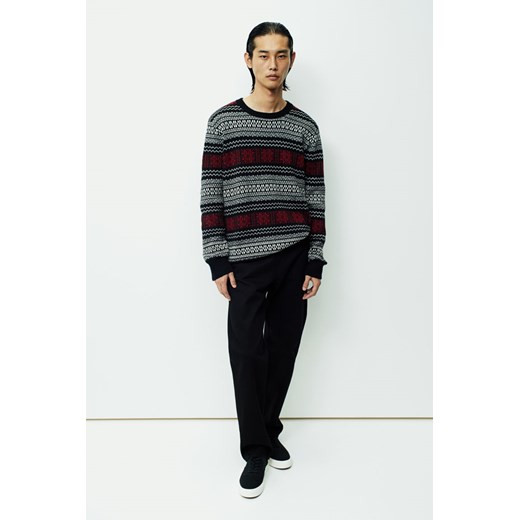 H & M - Żakardowy sweter Regular Fit - Czarny H & M S H&M