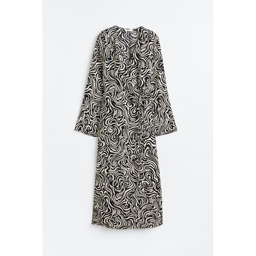 H & M - Kopertowa sukienka z krepy - Czarny H & M S H&M