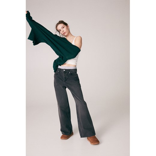 H & M - Baggy Regular Jeans - Czarny ze sklepu H&M w kategorii Jeansy damskie - zdjęcie 169593184