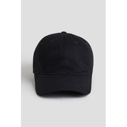 H & M - Bawełniana czapka z daszkiem - Czarny ze sklepu H&M w kategorii Czapki dziecięce - zdjęcie 169593203