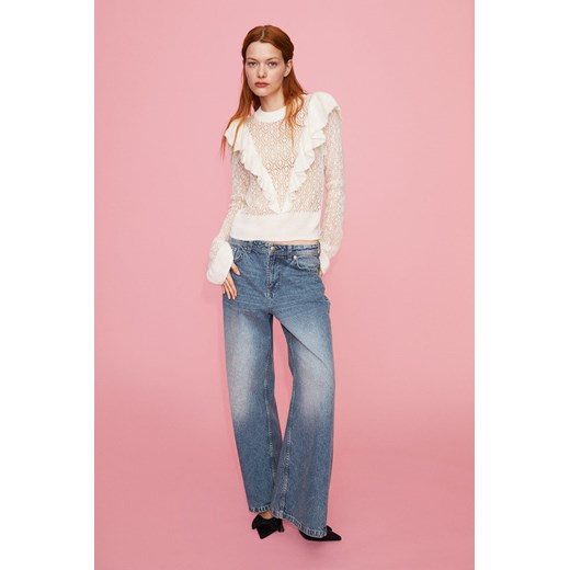 H & M - Wide Regular Jeans - Niebieski ze sklepu H&M w kategorii Jeansy damskie - zdjęcie 169593300