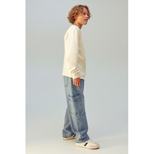 H & M - Dżinsy Loose Fit Straight Leg - Niebieski ze sklepu H&M w kategorii Spodnie chłopięce - zdjęcie 169593502