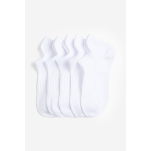 H & M - Skarpety sportowe DryMove 5-pak - Biały ze sklepu H&M w kategorii Skarpetki dziecięce - zdjęcie 169593860