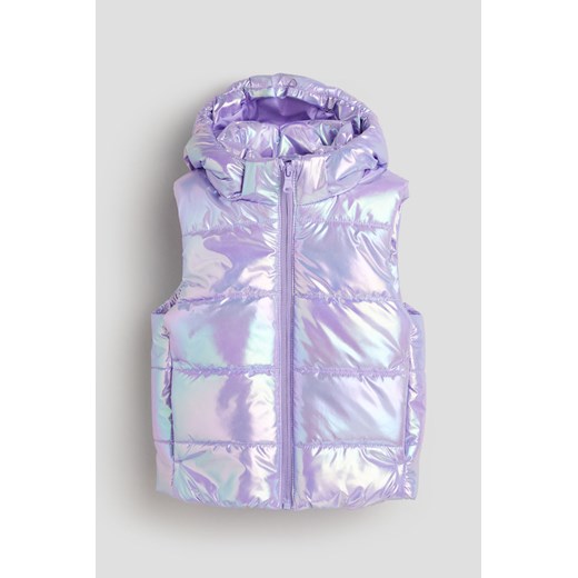 H & M - Kamizelka puffer o metalicznym połysku - Fioletowy H & M 134;140 (8-10Y) H&M