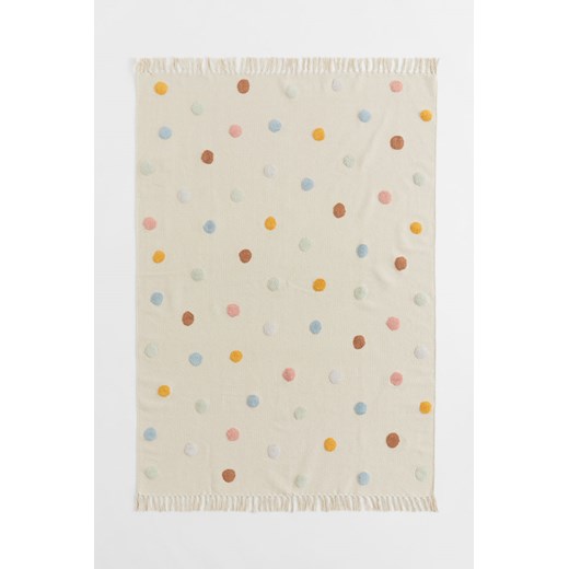 H & M - Bawełniany dywan w puszyste kropki - Biały ze sklepu H&M w kategorii Dywany - zdjęcie 169594603