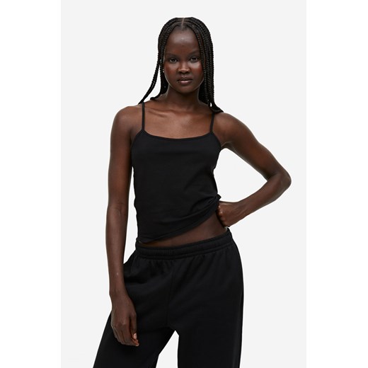 H & M - Top na ramiączkach 2-pak - Czarny ze sklepu H&M w kategorii Bluzki damskie - zdjęcie 169594754