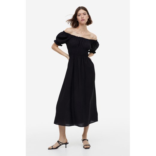 H & M - Sukienka z odkrytymi ramionami - Czarny H & M S H&M