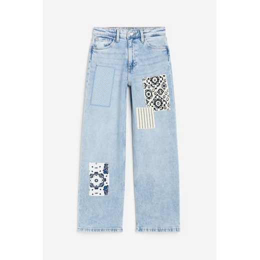 H & M - Dżinsy Wide Fit - Niebieski ze sklepu H&M w kategorii Spodnie dziewczęce - zdjęcie 169595020