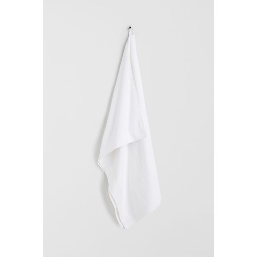 H & M - Duży ręcznik kąpielowy z bawełnianej frotte - Biały ze sklepu H&M w kategorii Ręczniki - zdjęcie 169595042