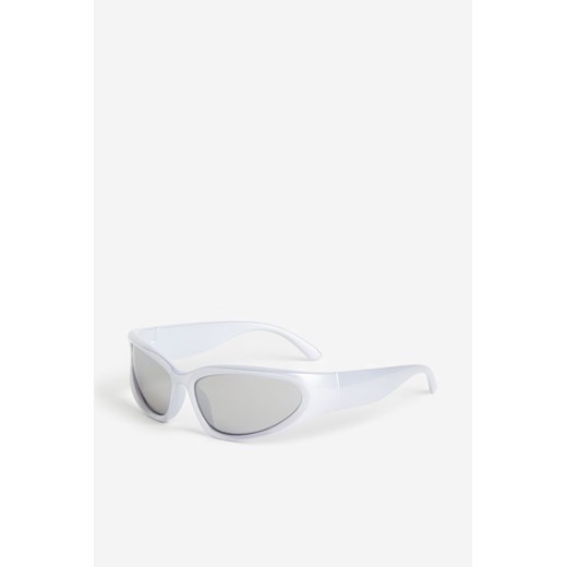 H & M - Okulary przeciwsłoneczne w sportowym stylu - Srebrny H & M One Size H&M