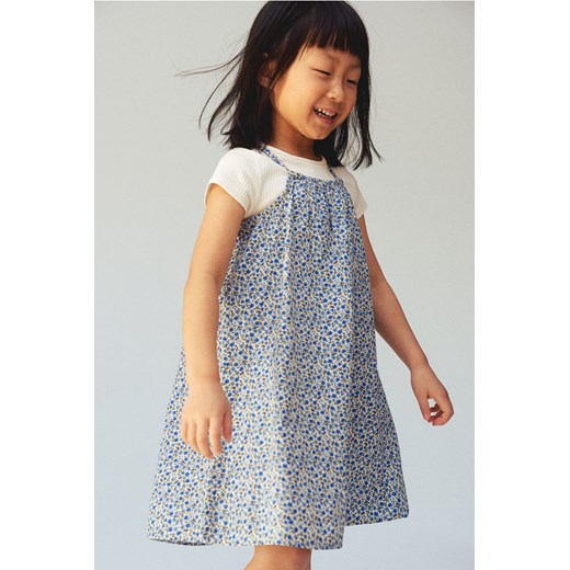 H & M - Bawełniana sukienka - Niebieski ze sklepu H&M w kategorii Sukienki dziewczęce - zdjęcie 169595201