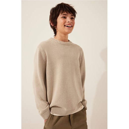 H & M - Sweter Loose Fit - Beżowy ze sklepu H&M w kategorii Swetry chłopięce - zdjęcie 169595342