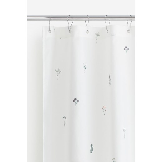 H & M - Zasłona prysznicowa w kwiaty - Biały H & M 180x200 H&M