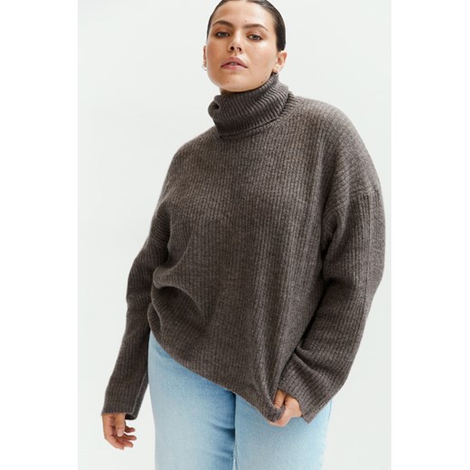 H & M - Sweter oversize z golfem - Beżowy ze sklepu H&M w kategorii Swetry damskie - zdjęcie 169595543