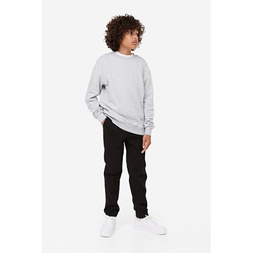 H & M - Joggersy z diagonalu z bawełny - Czarny ze sklepu H&M w kategorii Spodnie chłopięce - zdjęcie 169595612