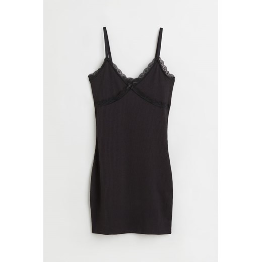 H & M - Sukienka bodycon w prążki - Czarny ze sklepu H&M w kategorii Sukienki - zdjęcie 169595684