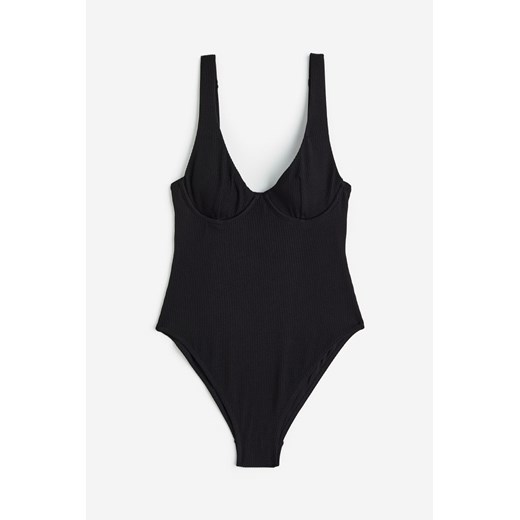 H & M - Kostium kąpielowy High Leg - Czarny ze sklepu H&M w kategorii Stroje kąpielowe - zdjęcie 169595800