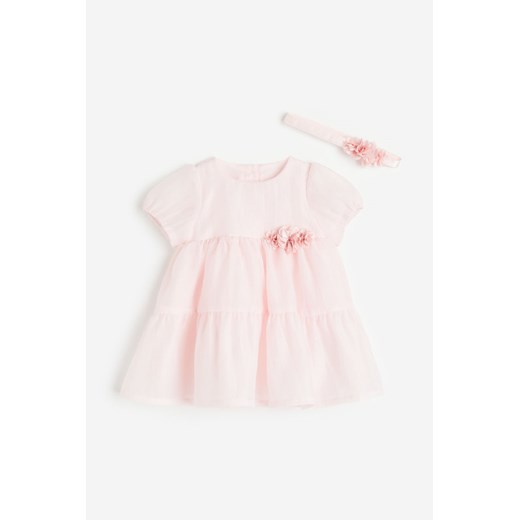 H & M - Sukienka z dodatkiem - Różowy ze sklepu H&M w kategorii Sukienki dziewczęce - zdjęcie 169596001
