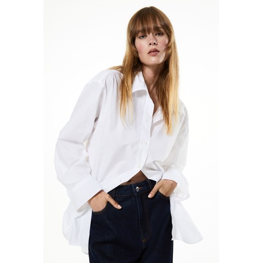 H & M - Bawełniana koszula - Biały ze sklepu H&M w kategorii Koszule damskie - zdjęcie 169596020
