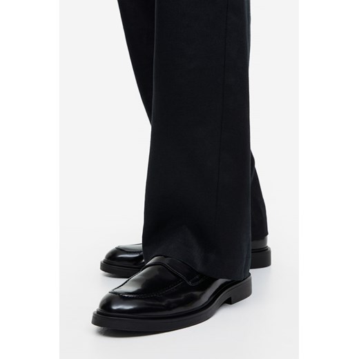 Mokasyny męskie H & M czarne eleganckie bez zapięcia 
