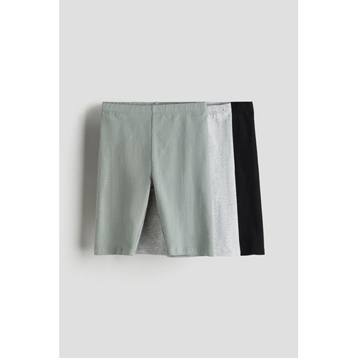 H & M - Krótkie legginsy dżersejowe 3-pak - Zielony ze sklepu H&M w kategorii Spodenki dziewczęce - zdjęcie 169596402