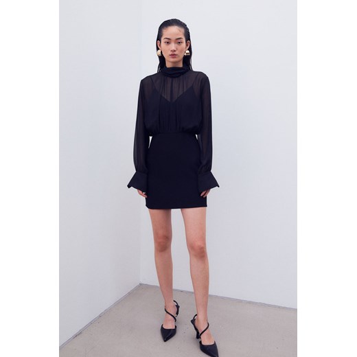 H & M - Sukienka ze stójką - Czarny ze sklepu H&M w kategorii Sukienki - zdjęcie 169596452