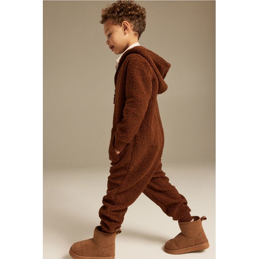 H & M - Kombinezon z misia z kapturem - Beżowy H & M 122;128 (6-8Y) H&M