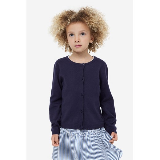 H & M - Bawełniany kardigan - Niebieski ze sklepu H&M w kategorii Swetry dziewczęce - zdjęcie 169596742
