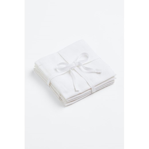 H & M - Bawełniana serwetka 4-pak - Biały ze sklepu H&M w kategorii Akcesoria kuchenne - zdjęcie 169596802