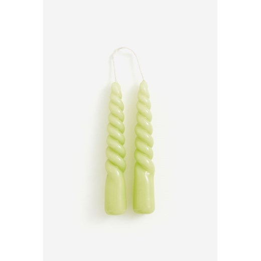 H & M - Mini świeczka 2-pak - Zielony ze sklepu H&M w kategorii Świece i dyfuzory - zdjęcie 169596851