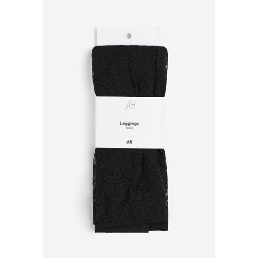 H & M - Koronkowe legginsy - Czarny ze sklepu H&M w kategorii Rajstopy - zdjęcie 169597020