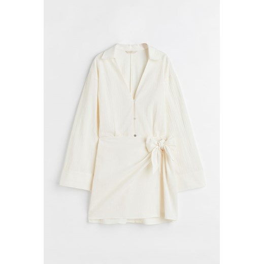 H & M - Krótka szmizjerka - Biały ze sklepu H&M w kategorii Sukienki - zdjęcie 169597093