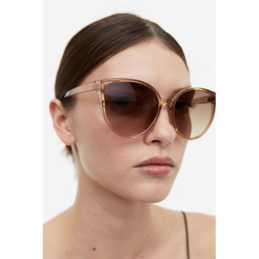 H & M - Okulary przeciwsłoneczne - Beżowy H & M One Size H&M