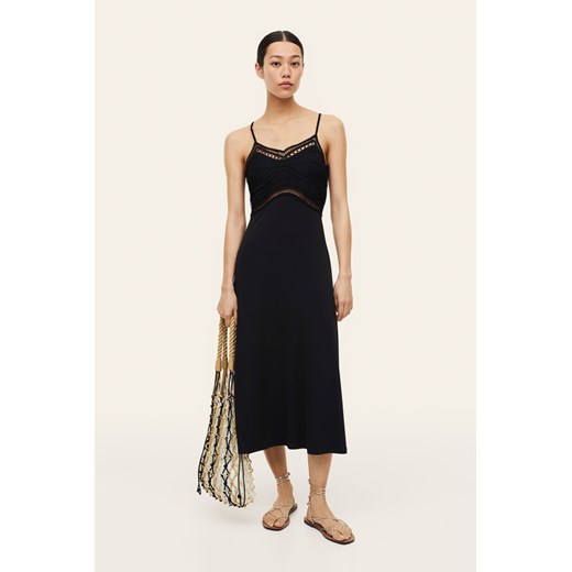 H & M - Sukienka o wyglądzie szydełkowej robótki - Czarny ze sklepu H&M w kategorii Sukienki - zdjęcie 169597280