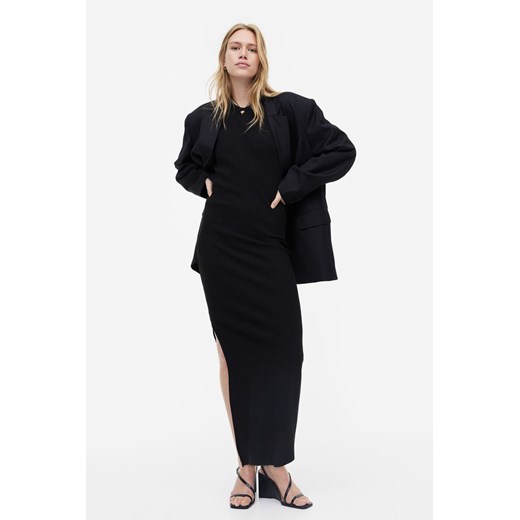 H & M - Sukienka z dżerseju w prążki - Czarny H & M S H&M