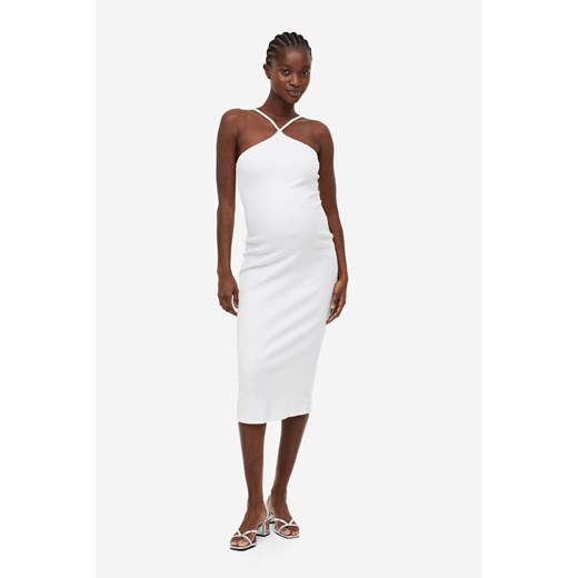 H & M - MAMA Sukienka w prążki - Biały ze sklepu H&M w kategorii Sukienki ciążowe - zdjęcie 169597370