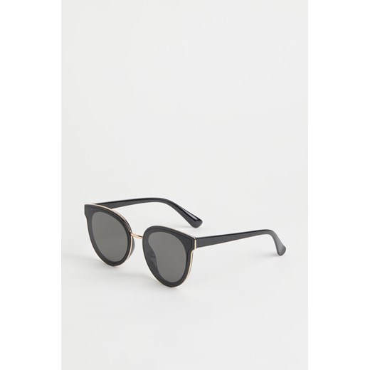H & M - Okulary przeciwsłoneczne - Czarny H & M One Size H&M