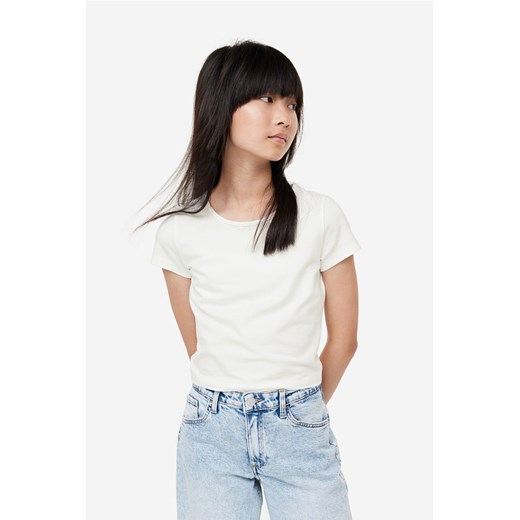 H & M - T-shirt - Biały ze sklepu H&M w kategorii Bluzki dziewczęce - zdjęcie 169597420