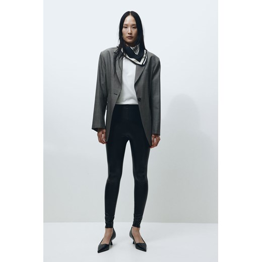 H & M - Powlekane legginsy - Czarny ze sklepu H&M w kategorii Spodnie damskie - zdjęcie 169597494
