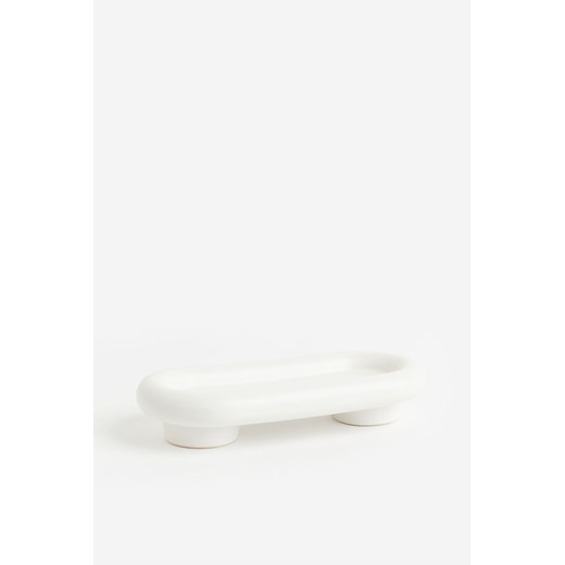 H & M - Taca z kamionki - Biały ze sklepu H&M w kategorii Misy i tace dekoracyjne - zdjęcie 169597532
