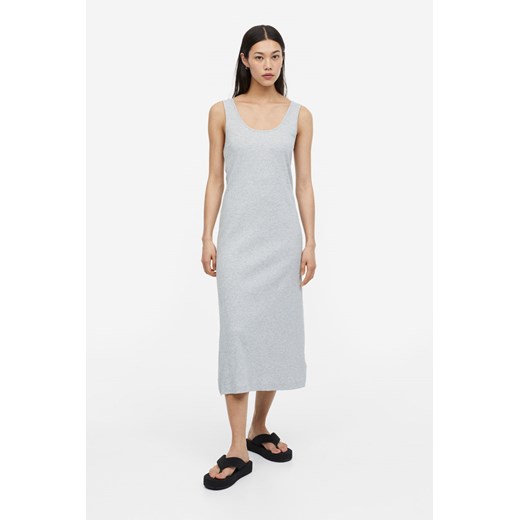 H & M - Sukienka w prążki - Szary ze sklepu H&M w kategorii Sukienki - zdjęcie 169597593