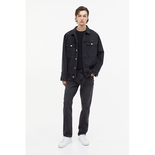 H & M - Xfit Straight Regular Jeans - Czarny H & M 29;32 H&M