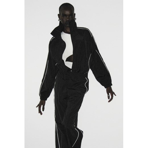 H & M - Spodnie sportowe z wypustkami - Czarny ze sklepu H&M w kategorii Spodnie damskie - zdjęcie 169597960