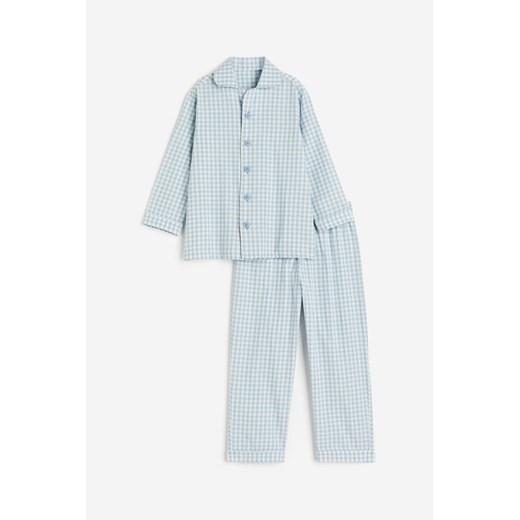 H & M - Piżama z bawełnianej popeliny - Niebieski ze sklepu H&M w kategorii Piżamy dziecięce - zdjęcie 169598021