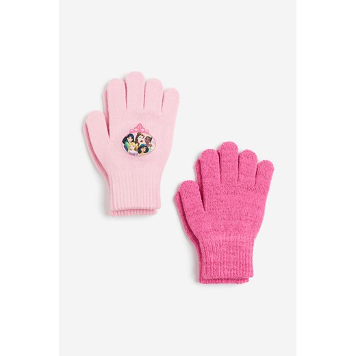 H & M - Rękawiczki 2-pak - Różowy ze sklepu H&M w kategorii Rękawiczki dziecięce - zdjęcie 169598040