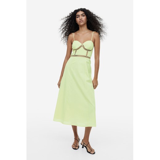 H & M - Bawełniana sukienka - Zielony H & M XS H&M