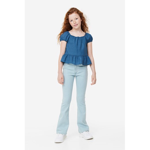 H & M - Flared Leg Low Jeans - Niebieski ze sklepu H&M w kategorii Spodnie dziewczęce - zdjęcie 169598253
